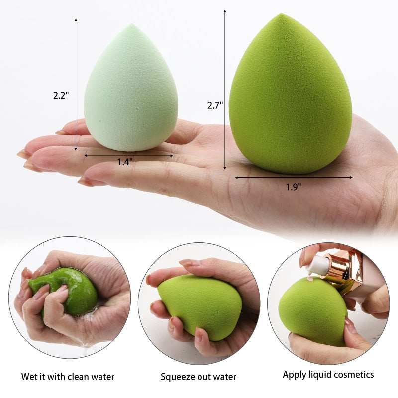 BTYMS 10 Pieces Makeup Sponge Blenders Beauty Sponges Egg Shaped Blending Sponge Foundation Applicator Cosmetic Sponges - Image 2